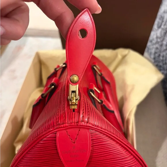 Louis Vuitton Castillian Red Epi speedy 25 rare excellent condition vintage - Picture 5 of 13